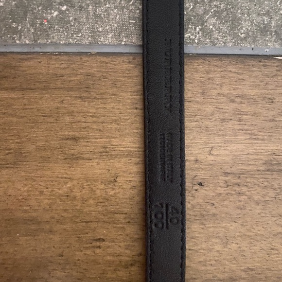 Burberry Belt studded silver black and silver. Size 40